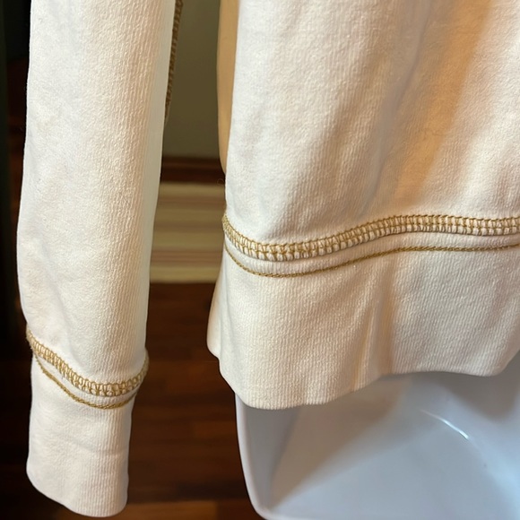 Cutest Eddie Bauer Cream Embroidery Knit Zip  hoodie  Sz XL - Picture 9 of 12